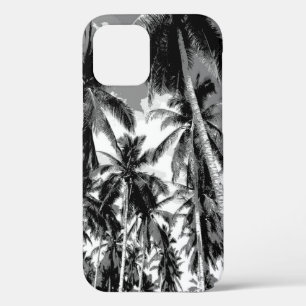 Tropical Palm Trees Monochrome Design iPhone 12 Pro Case
