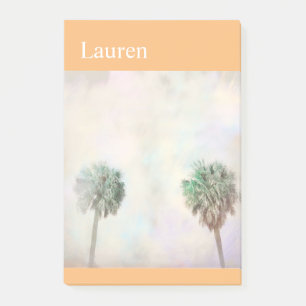 tropical palm trees nature art personalise custom post-it notes