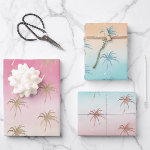 Tropical Palm Trees Ombre   Wrapping Paper Sheet