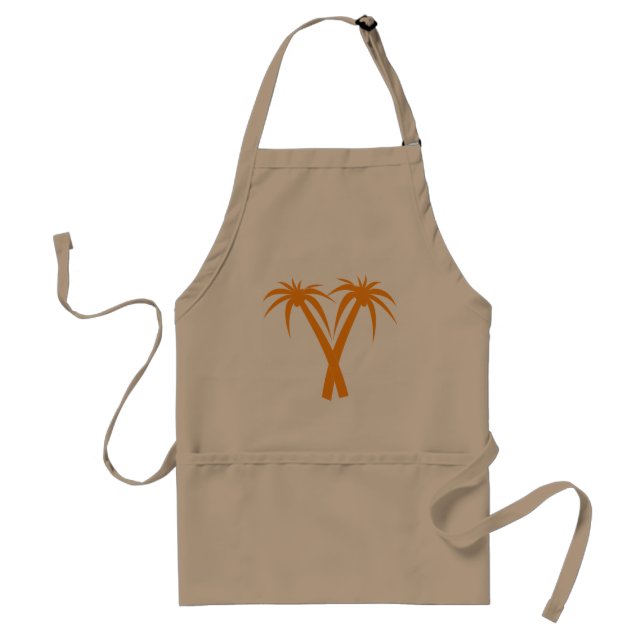 Tropical Palm Trees orange Summer Standard Apron (Front)