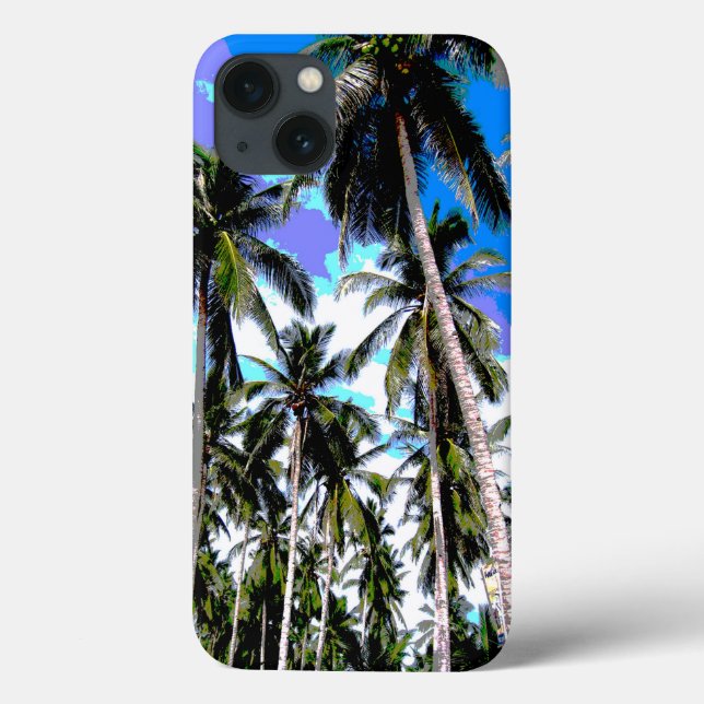 Tropical Palm Trees Pattern Cell Phone Case (Back)