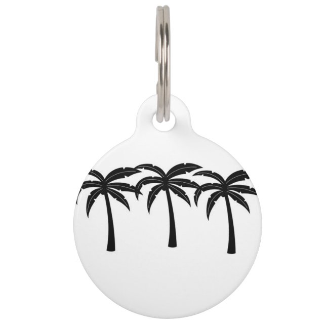 Tropical Palm Trees Pet Tag (Front)