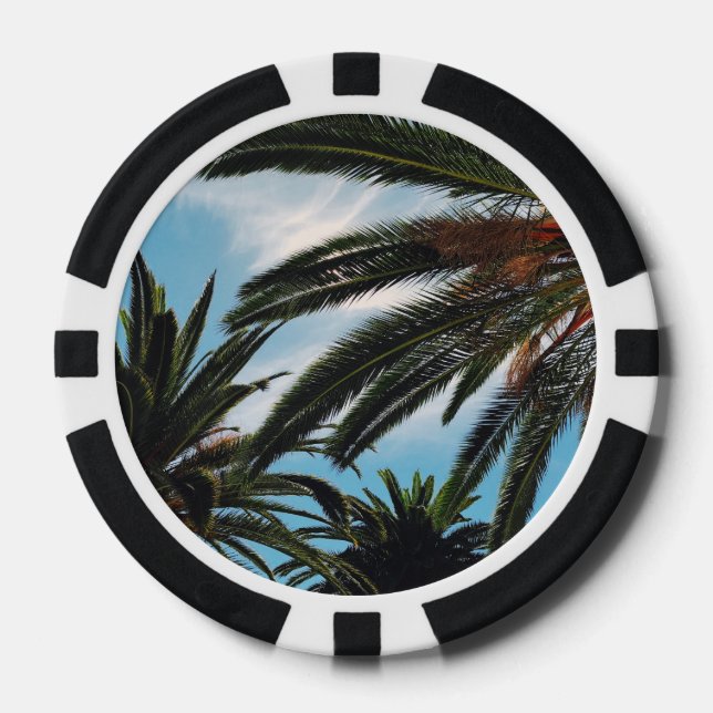 Tropical Palm Trees Poker Chips (Front)