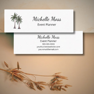 Tropical Palm Trees Professional Beach Mini Business Card