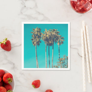 Tropical Palm Trees Retro Vibe Napkin