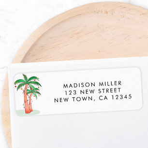 Tropical Palm Trees Return Address Label