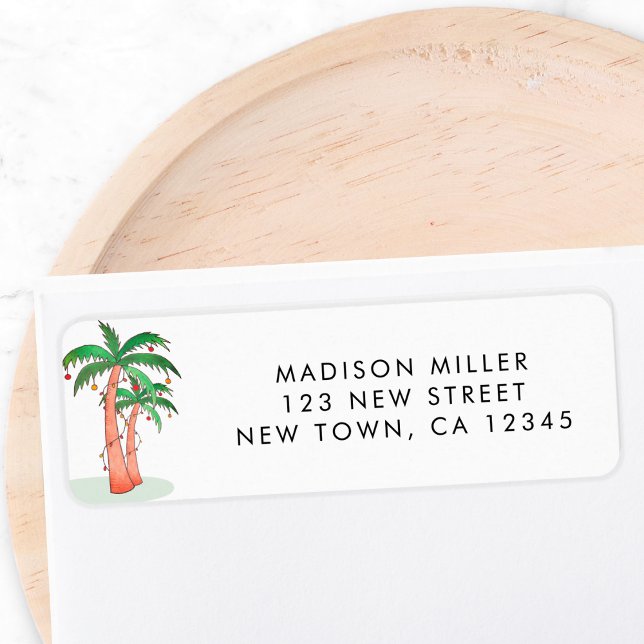 Tropical Palm Trees Return Address Label (Creator Uploaded)