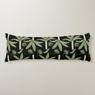 Tropical palm trees seamless pattern body cushion
