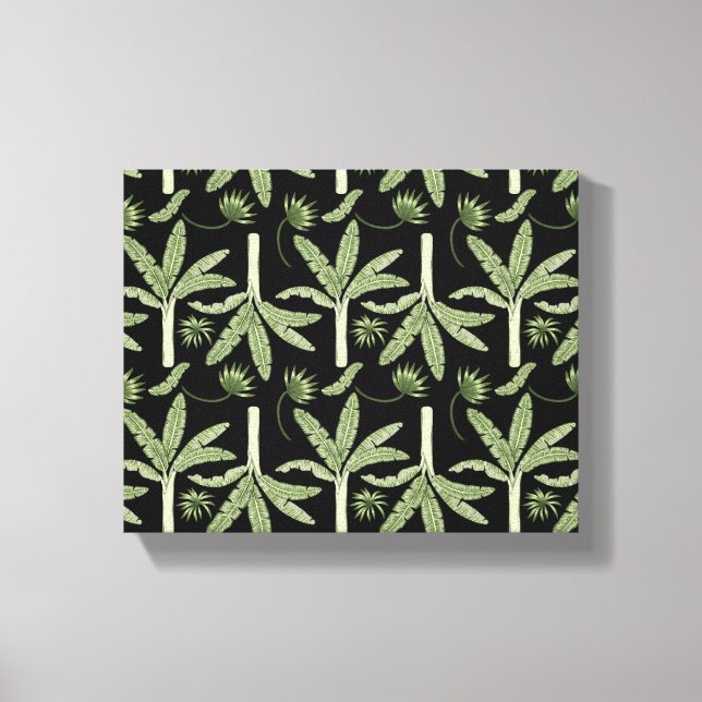 Tropical palm trees seamless pattern canvas print (Front)