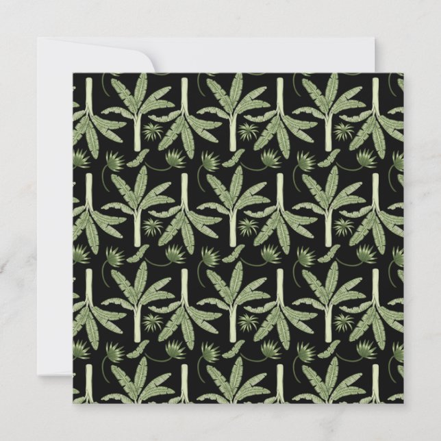 Tropical palm trees seamless pattern card (Front)
