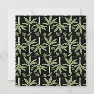Tropical palm trees seamless pattern card