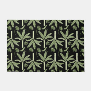 Tropical palm trees seamless pattern doormat
