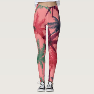 Tropical Palm Trees: Seamless Pattern Leggings