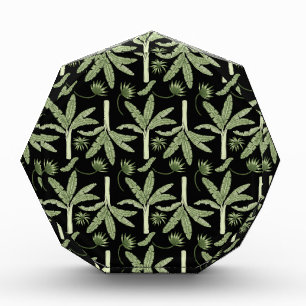 Tropical palm trees seamless pattern photo block