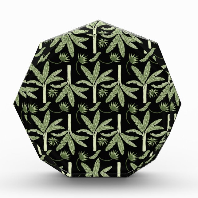 Tropical palm trees seamless pattern photo block (Front)