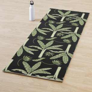 Tropical palm trees seamless pattern yoga mat