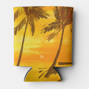 Tropical Palm Trees Summer Background Can Cooler