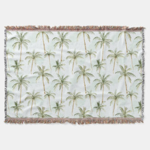 Tropical Palm Trees Throw Blanket