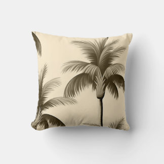 Tropical Palm Trees Throw Pillow