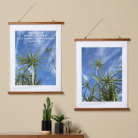 Tropical Palm Trees Twain Quote Blue and White