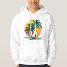 Tropical Palm Trees with Vibrant Sunset