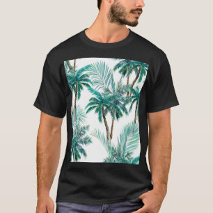 Tropical Palm: Watercolor Jungle Pattern. T-Shirt