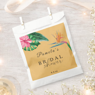 Tropical Palms and flowers Bridal Shower  Favour Bag