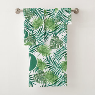 Tropical Palms Bath Towels Personalise