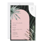Tropical Palms Blush Pink Arch Monogram Wedding
