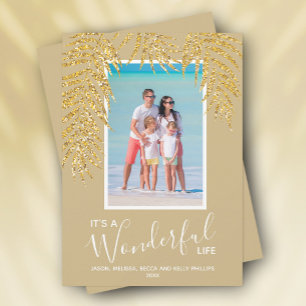 Tropical Palms Christmas Photo Holiday Card