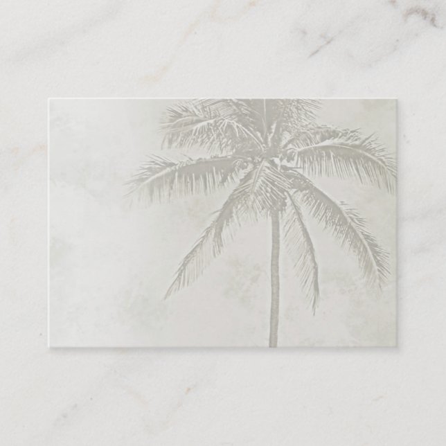 Tropical Palms (chubby) Business Card (Front)