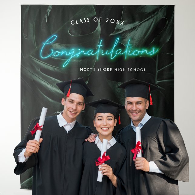 Tropical Palms | Graduation Photo Booth Backdrop Tapestry (Creator Uploaded)