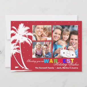Tropical Palms Holiday Photo Card