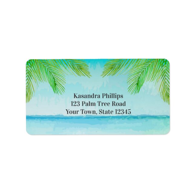 Tropical Palms Label (Front)