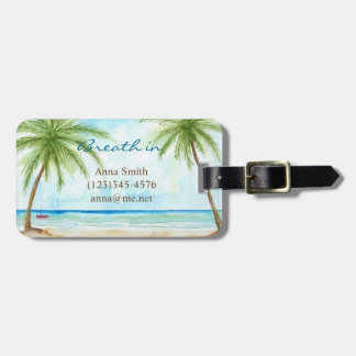 Tropical Palms Luggage Tag