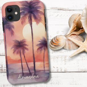 Tropical Palms Monogram iPhone 11 Case