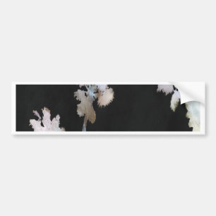 Tropical Palms On Black Background Bumper Sticker