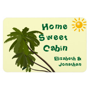 Tropical Palms Personalised Stateroom Door Marker Magnet