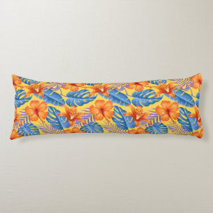 Tropical Palms Print Body Pillow