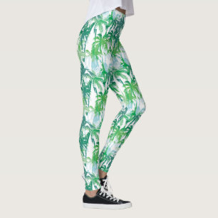 Tropical Palms Print Women's Leggings