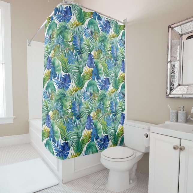 Tropical Palms Shower Curtain  (In Situ)
