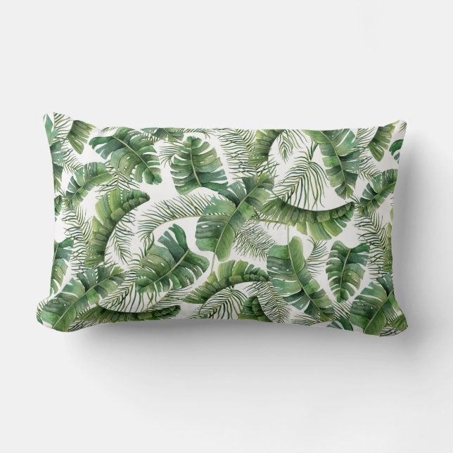 Tropical Palms Throw Pillow (Front)
