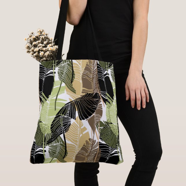 Tropical Palms Tote Bag (Close Up)