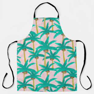 Tropical Palms: Watercolor Summer Pattern Apron