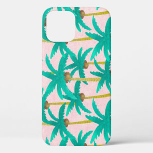 Tropical Palms: Watercolor Summer Pattern iPhone 12 Case