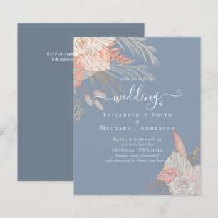 Tropical Pampas Grass Terracotta Wedding