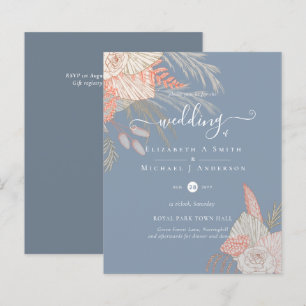Tropical Pampas Grass Terracotta Wedding