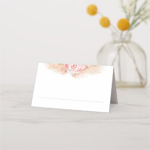 Tropical Pampas Grass Wedding Place Card