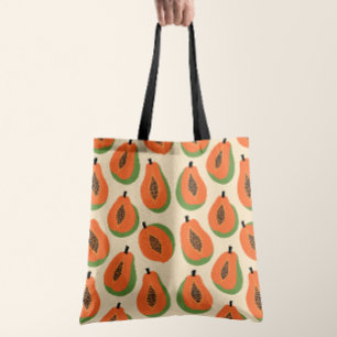Tropical Papaya Warm Orange Tote Bag