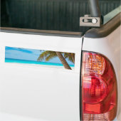 Tropical Paradise Beach Bumper Sticker (On Truck)